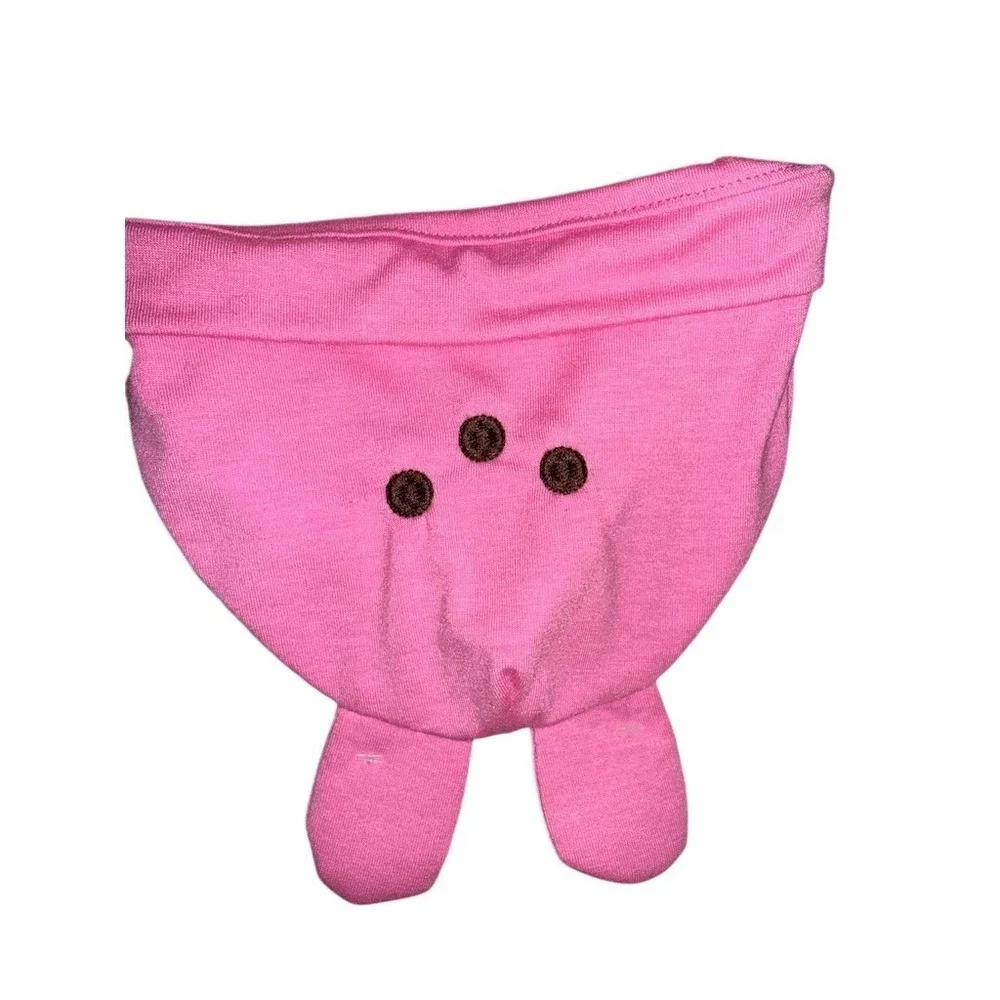 Peeps Peepin' Cute Baby 3-Piece Set Pink Bunny‎ Ears Hat Bib Slippers